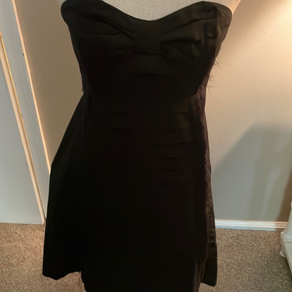 Black strapless  prom cocktail dress